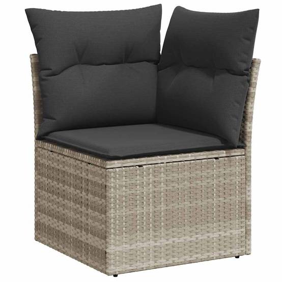 Vidaxl - Salon de jardin 4 pcs avec coussins gris clair résine tressée vidaXL 3222511 - Image 6