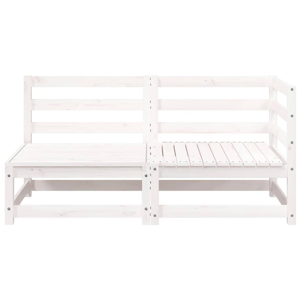 Vidaxl - Canapé de jardin 2 places blanc bois de pin massif vidaXL 837943 - Image 9