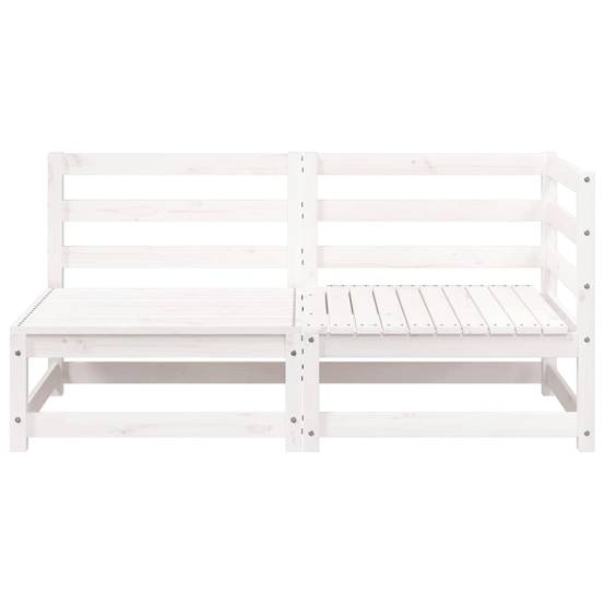 Vidaxl - Canapé de jardin 2 places blanc bois de pin massif vidaXL 837943 - Image 5