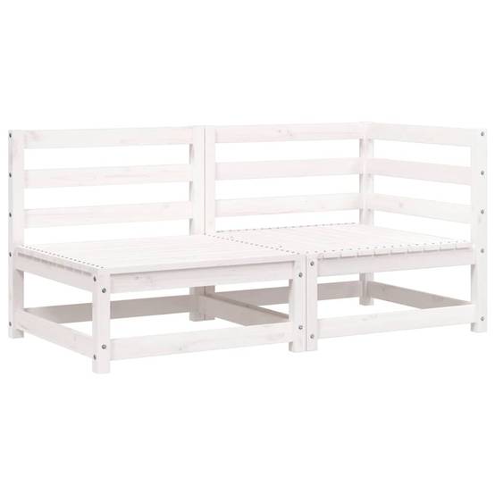 Vidaxl - Canapé de jardin 2 places blanc bois de pin massif vidaXL 837943 - Image 2