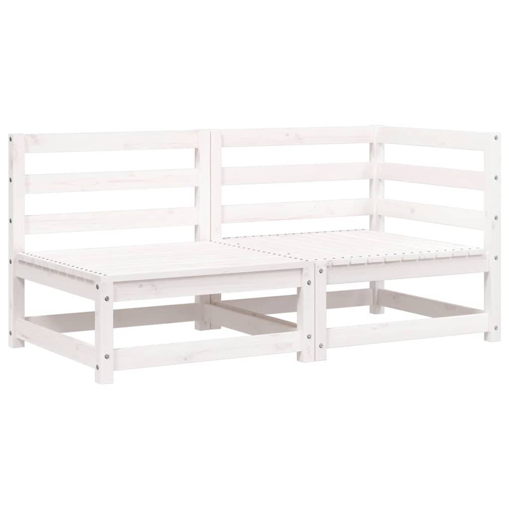 Vidaxl - Canapé de jardin 2 places blanc bois de pin massif vidaXL 837943 - Image 2