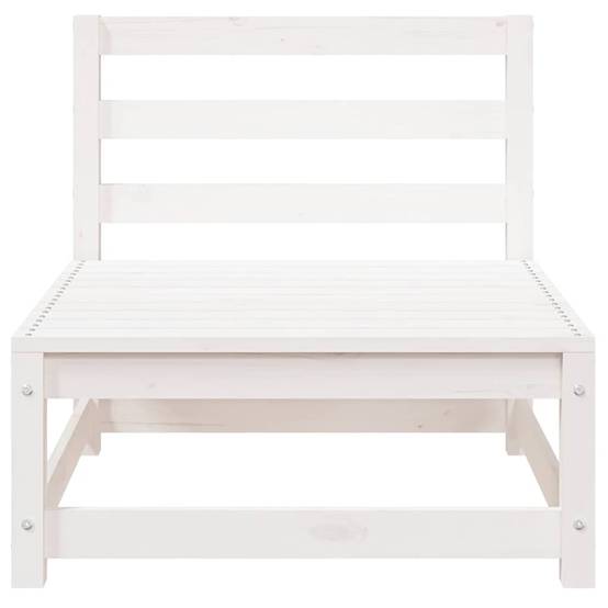 Vidaxl - Canapé de jardin 2 places blanc bois de pin massif vidaXL 837943 - Image 7