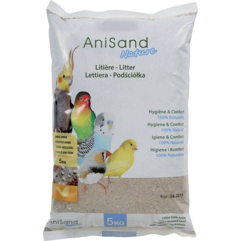 animallparadise - Sable Anisand nature Litière 5 kg pour oiseaux - Image 1