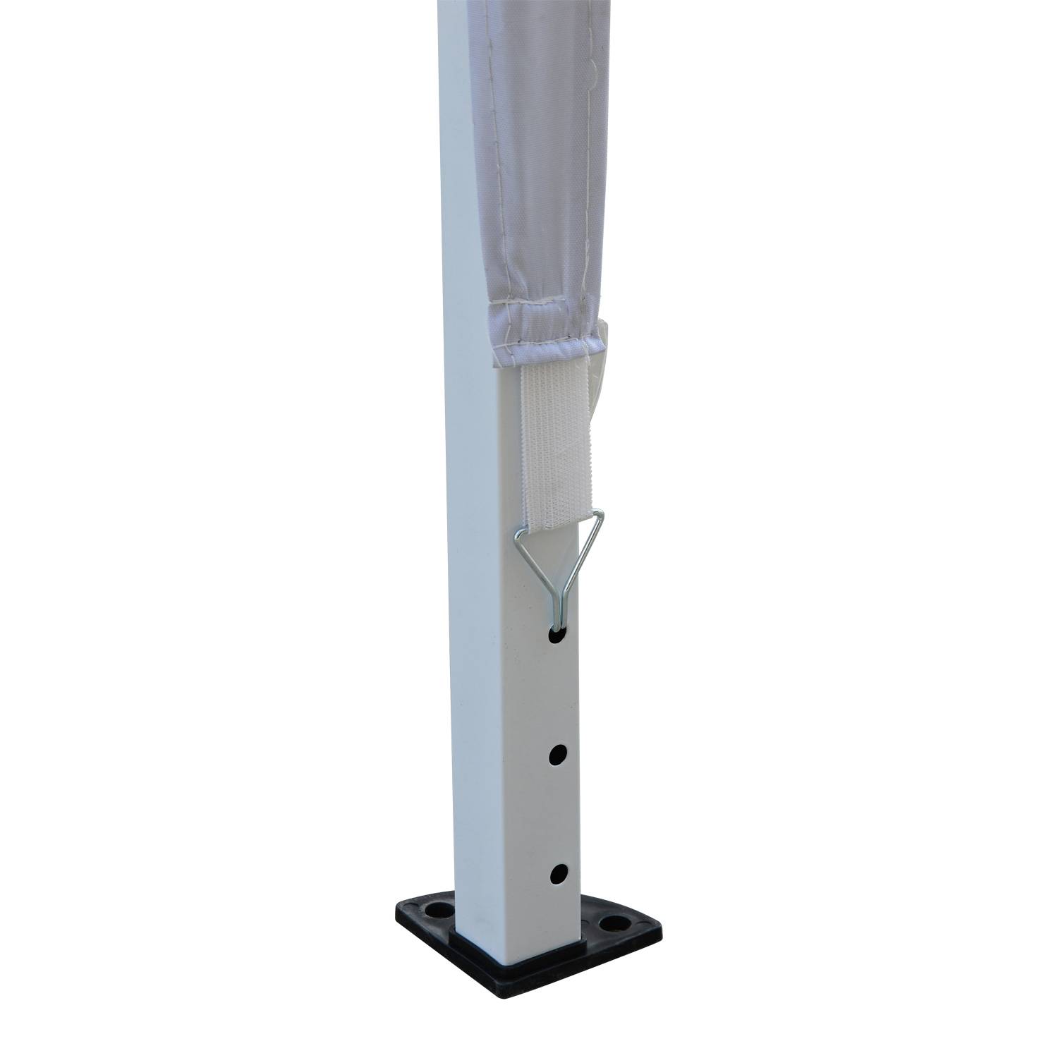 Tonnelle pliante acier jardin extérieur protection UV 3x3m blanc - ComfortXL Outdoor Living - Image 10