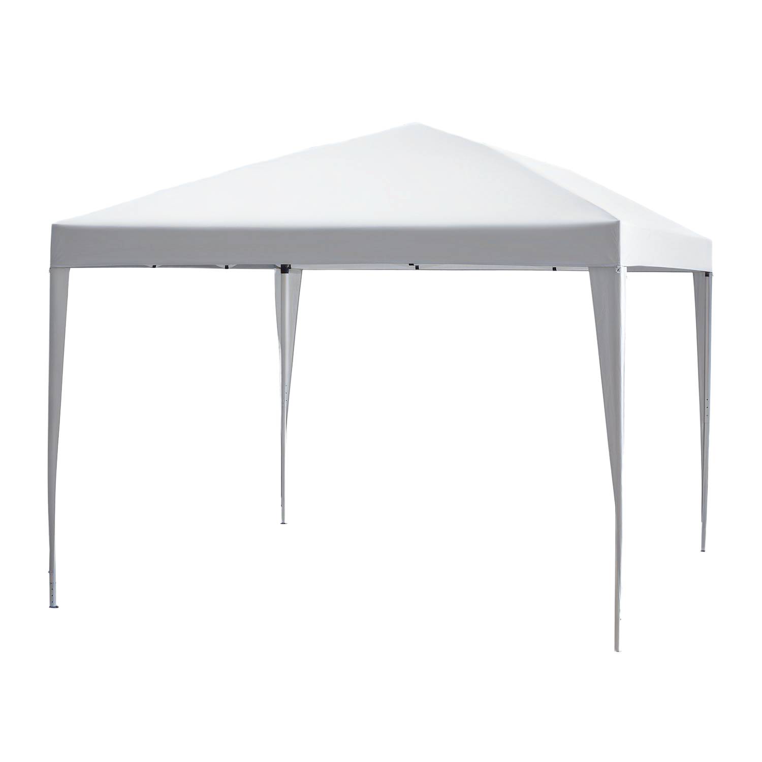 Tonnelle pliante acier jardin extérieur protection UV 3x3m blanc - ComfortXL Outdoor Living - Image 1