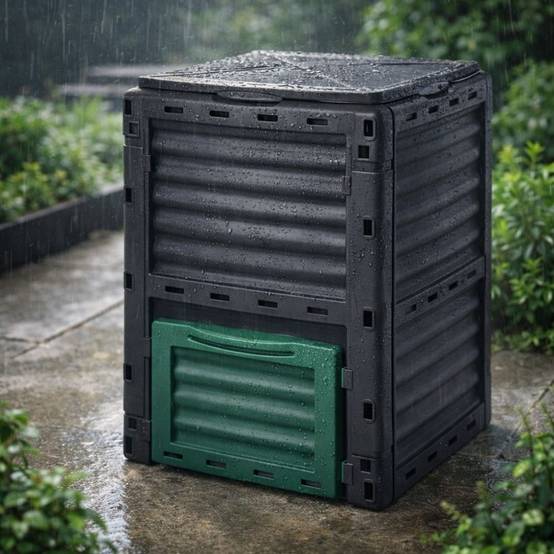 Sans Marque - Composteur de jardin 300 L - 83 x 61 x 61 cm en plastique, Polypropylène - TERRE JARDIN - Image 6