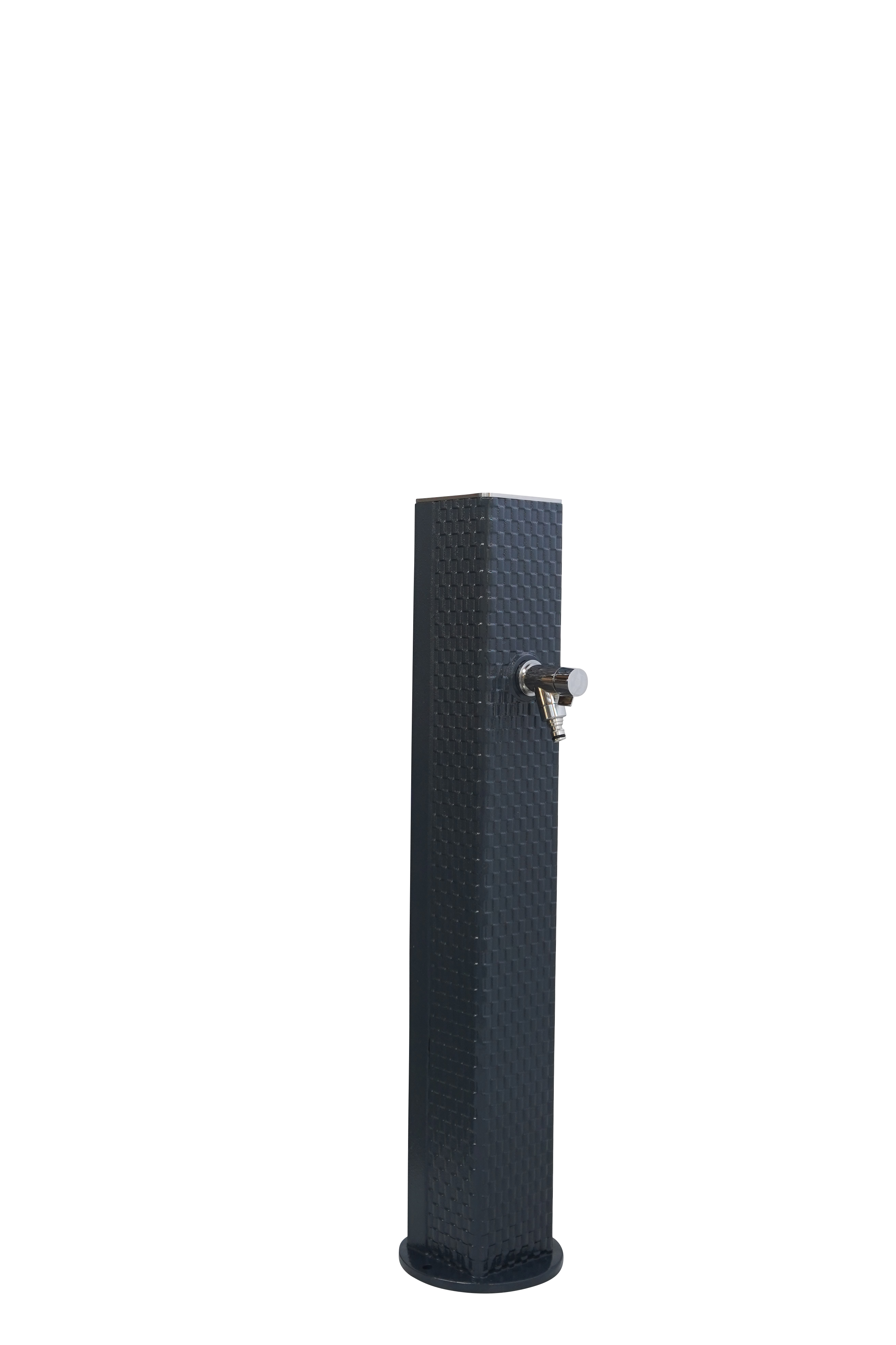 Fontaine borne pixel sans vasque gris 7016 avec robinet rounded Dommartin H. 92cm X L. 20cm - Image 2