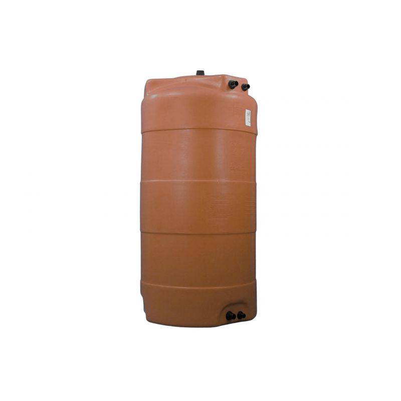 Cuve récupération eau de pluie 500L - Réservoir aérien vertical Terracotta - Polyéthylène - ELBI CV - Image 1
