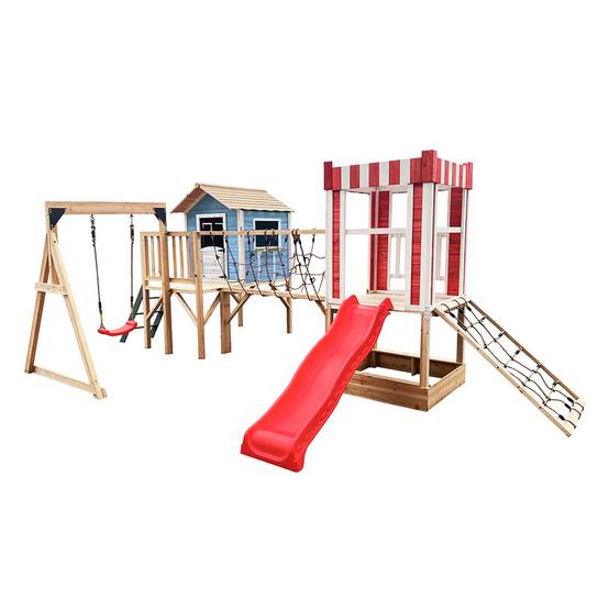 Home Deluxe - HOME DELUXE - Parc de jeux avec balançoire et toboggan WUNDERLAND - 555 x 340 cm | Équipement avec balançoire - Image 2