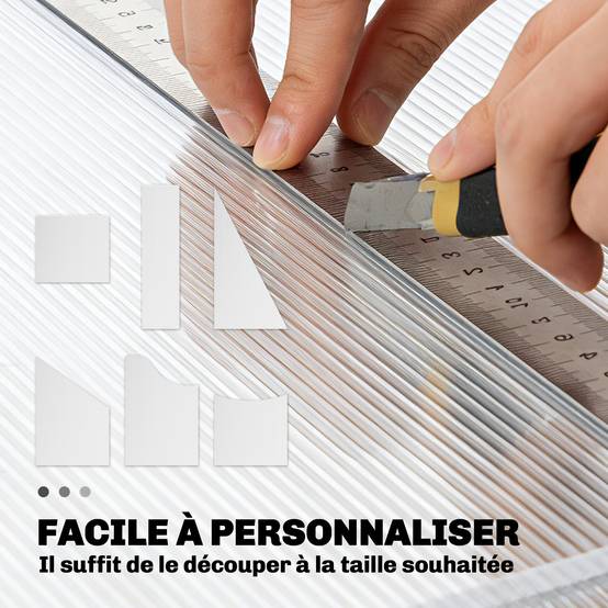 10 Plaques Alvéolaires en Polycarbonate 4 mm, UV Resistant, Panneau Alvéolaire Double de Serre, 120x60 cm, Transparent - Image 8