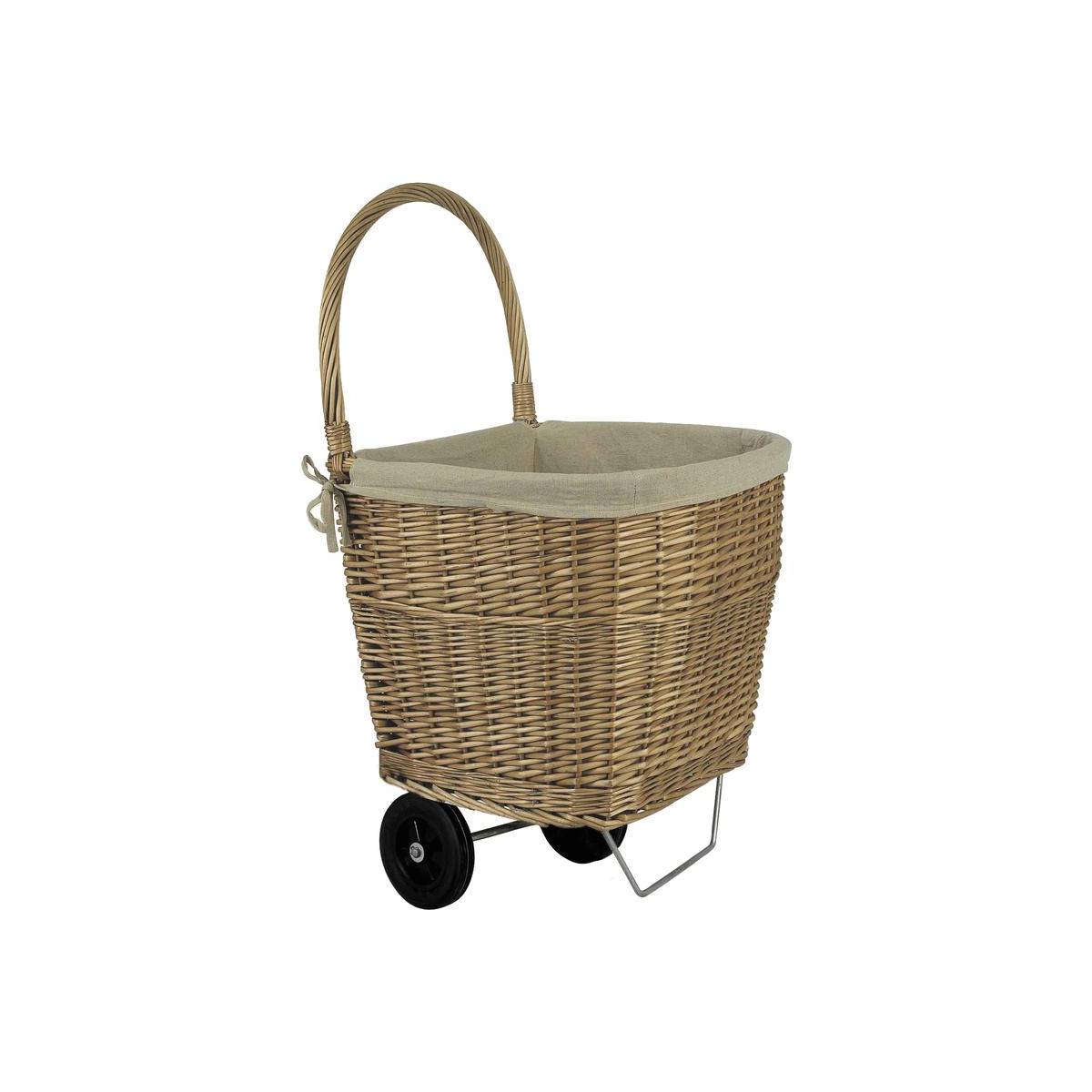 Aubry Gaspard - Chariot à bûches en osier Vieilli - Image 1