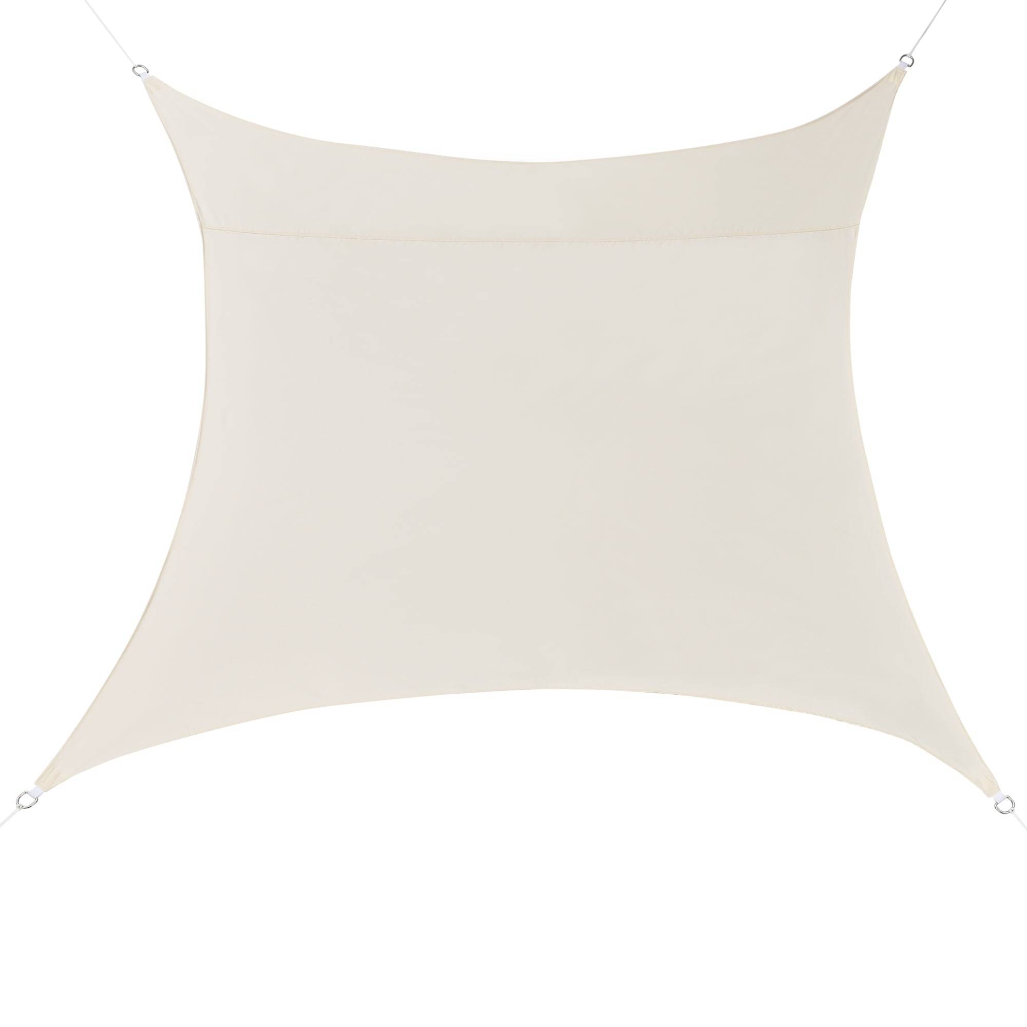 Helloshop26 - Voile toile d'ombrage de protection polyester polyuréthane carré 2x2 m beige - Image 1