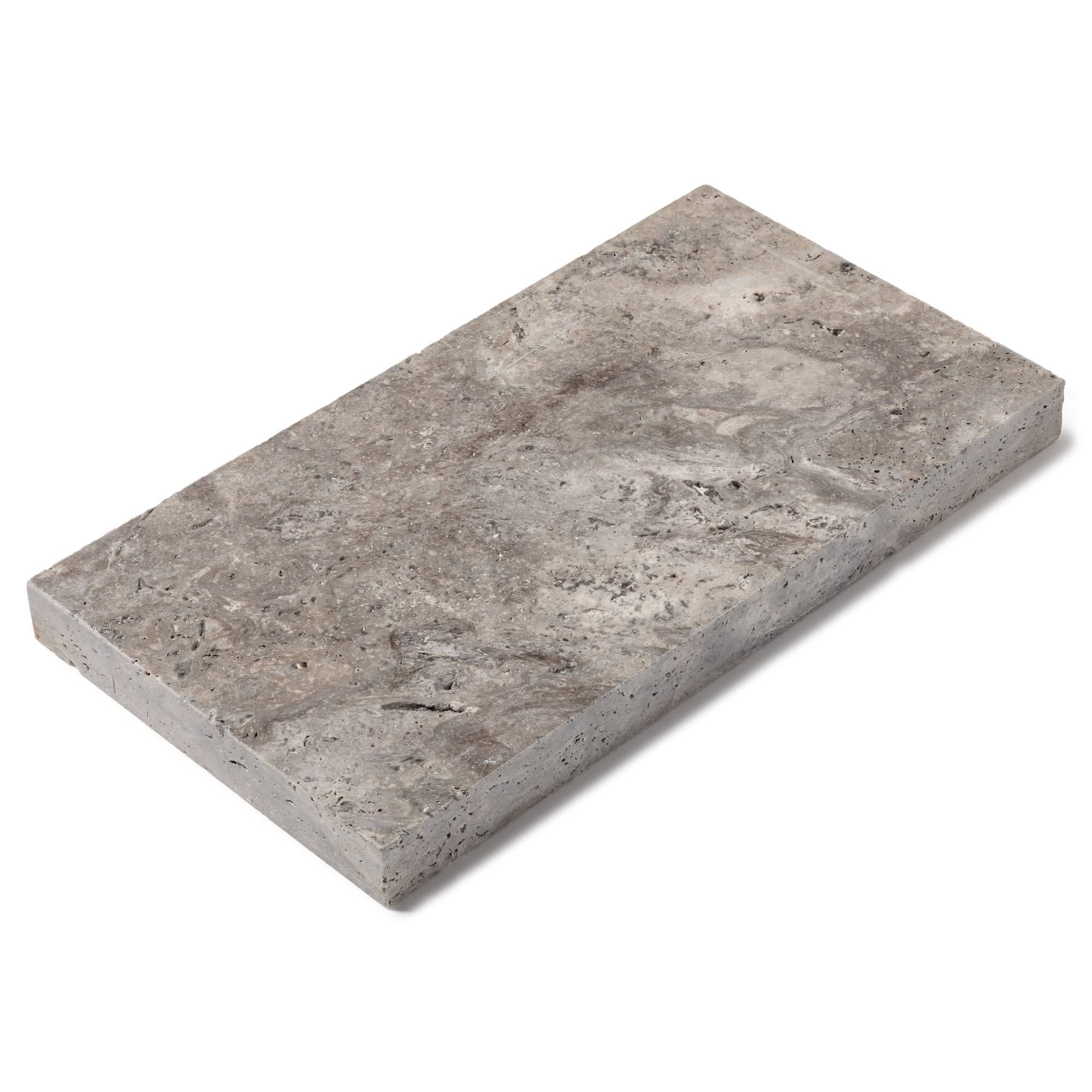 RO'MA Nature - Pas japonais Rectangle Travertin Gris Silver 61x33x5 cm (à l'unité) - RO'MA NATURE - Image 2
