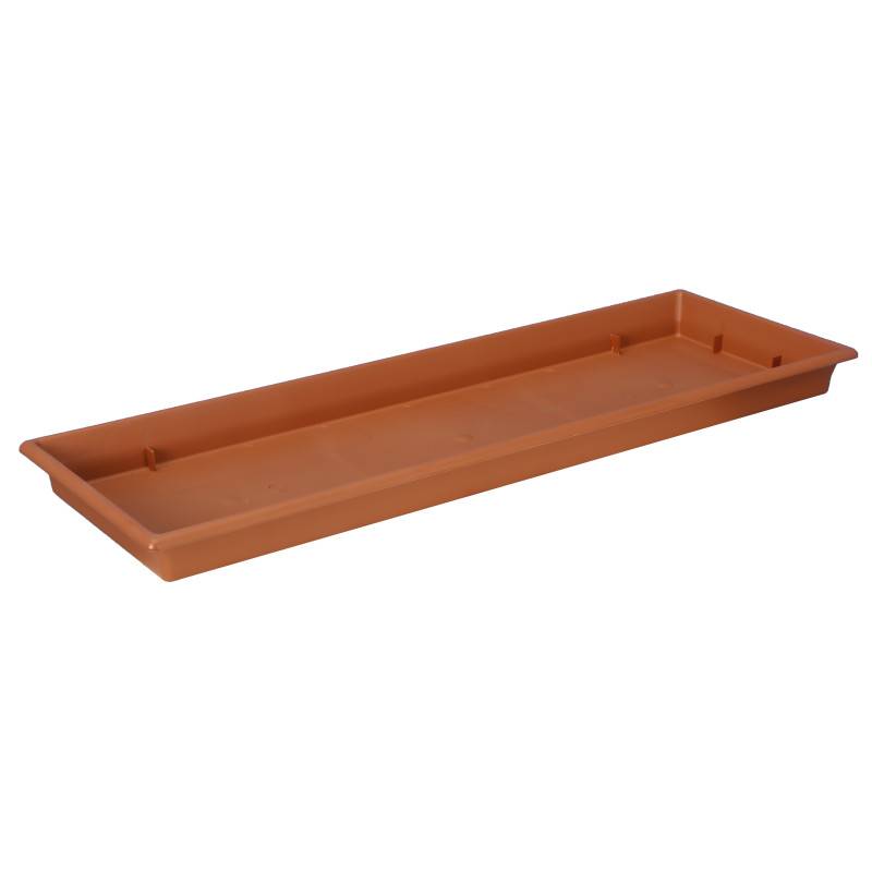 Riviera - Plateau pour jardinière 50 cm - 45,5 x 16 x 3,1 cm - Terre cuite - Fabrication Française - Image 1