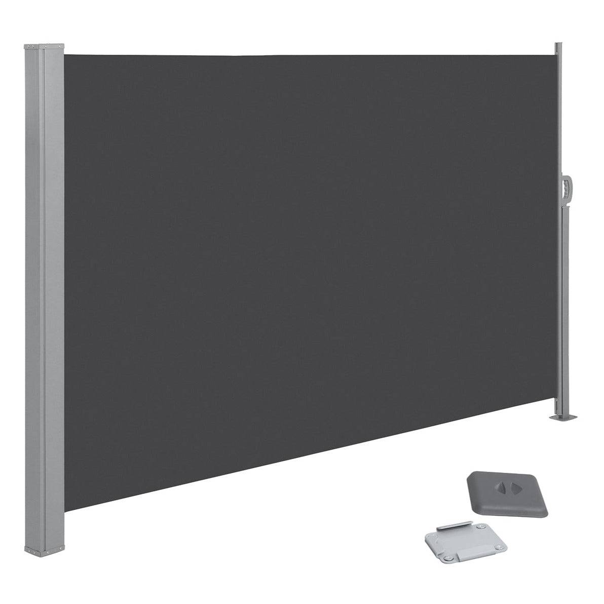 Helloshop26 - Store latéral pour balcon et terrasse pare-soleil brise-vue protection vie privée 200 x 350 cm gris anthracite - Image 1