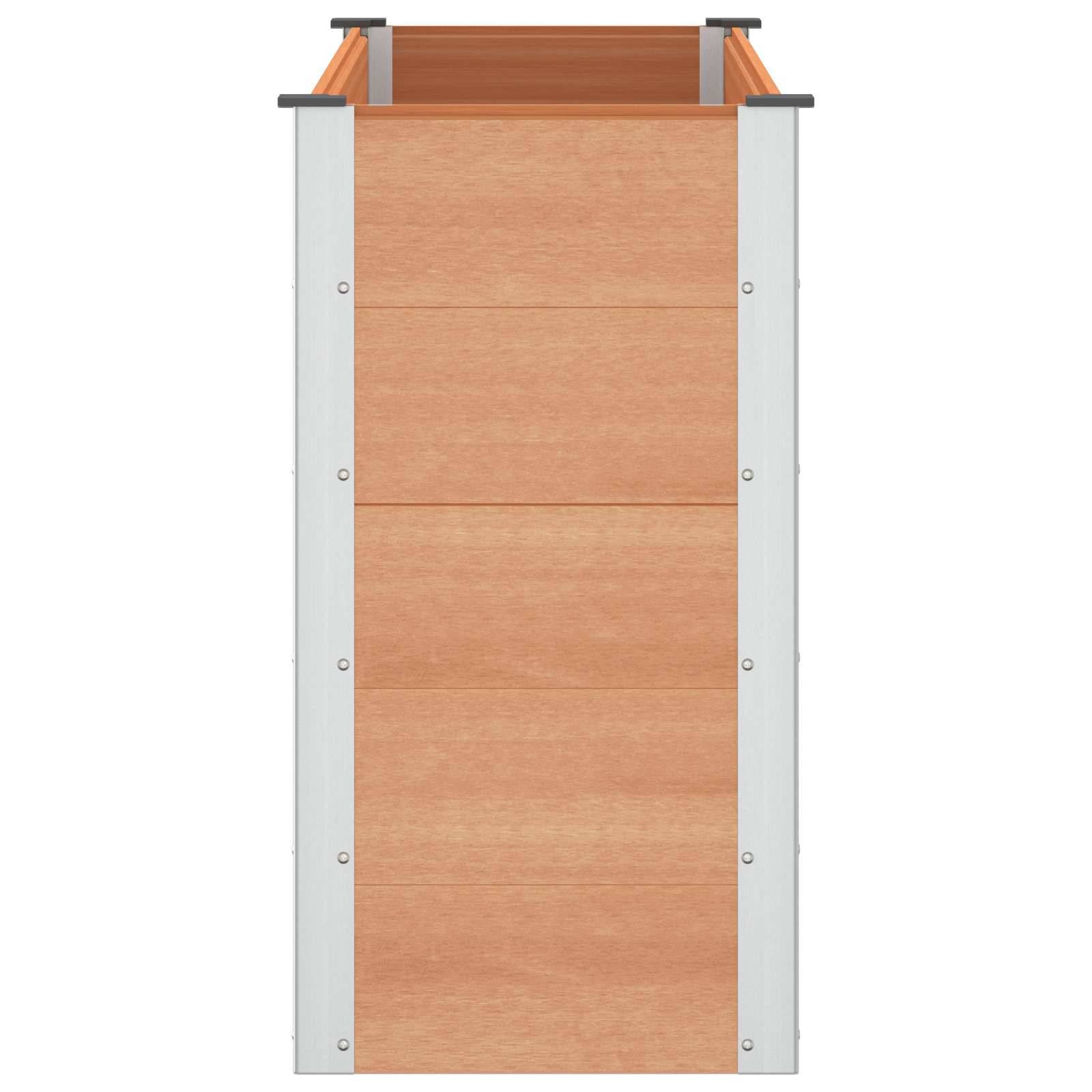 ComfortXL - Bac Surélevé Imputrescible WPC Aluminium pour Jardin Plantation 150x50cm - ComfortXL Outdoor Living - Image 4