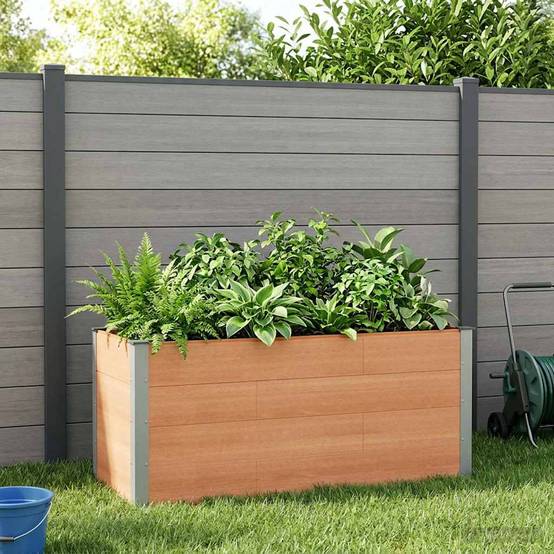 ComfortXL - Bac Surélevé Imputrescible WPC Aluminium pour Jardin Plantation 150x50cm - ComfortXL Outdoor Living - Image 1