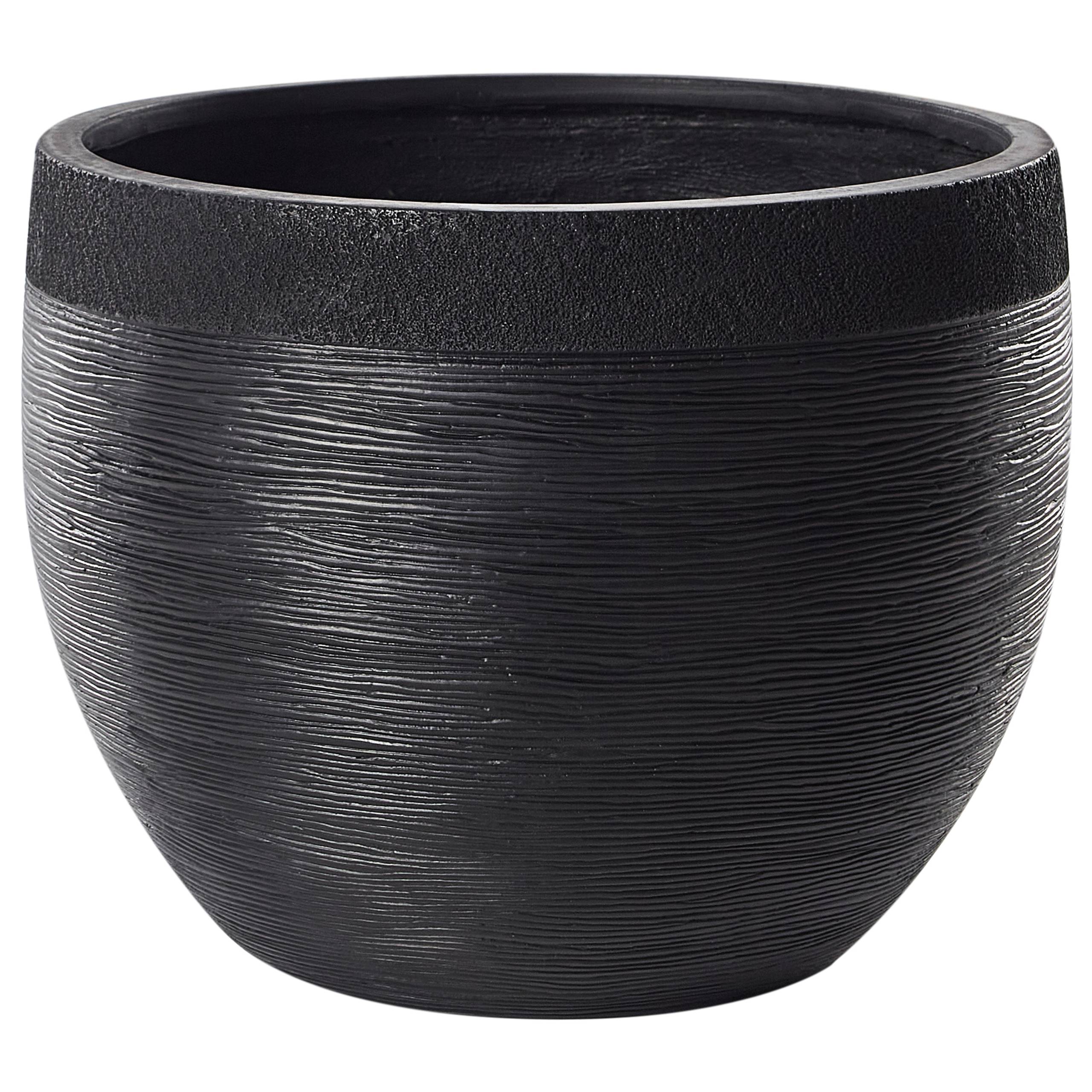 Beliani - Cache-pot d'extérieur Fibre d'argile Noir ZAKROS - Beliani - Image 2