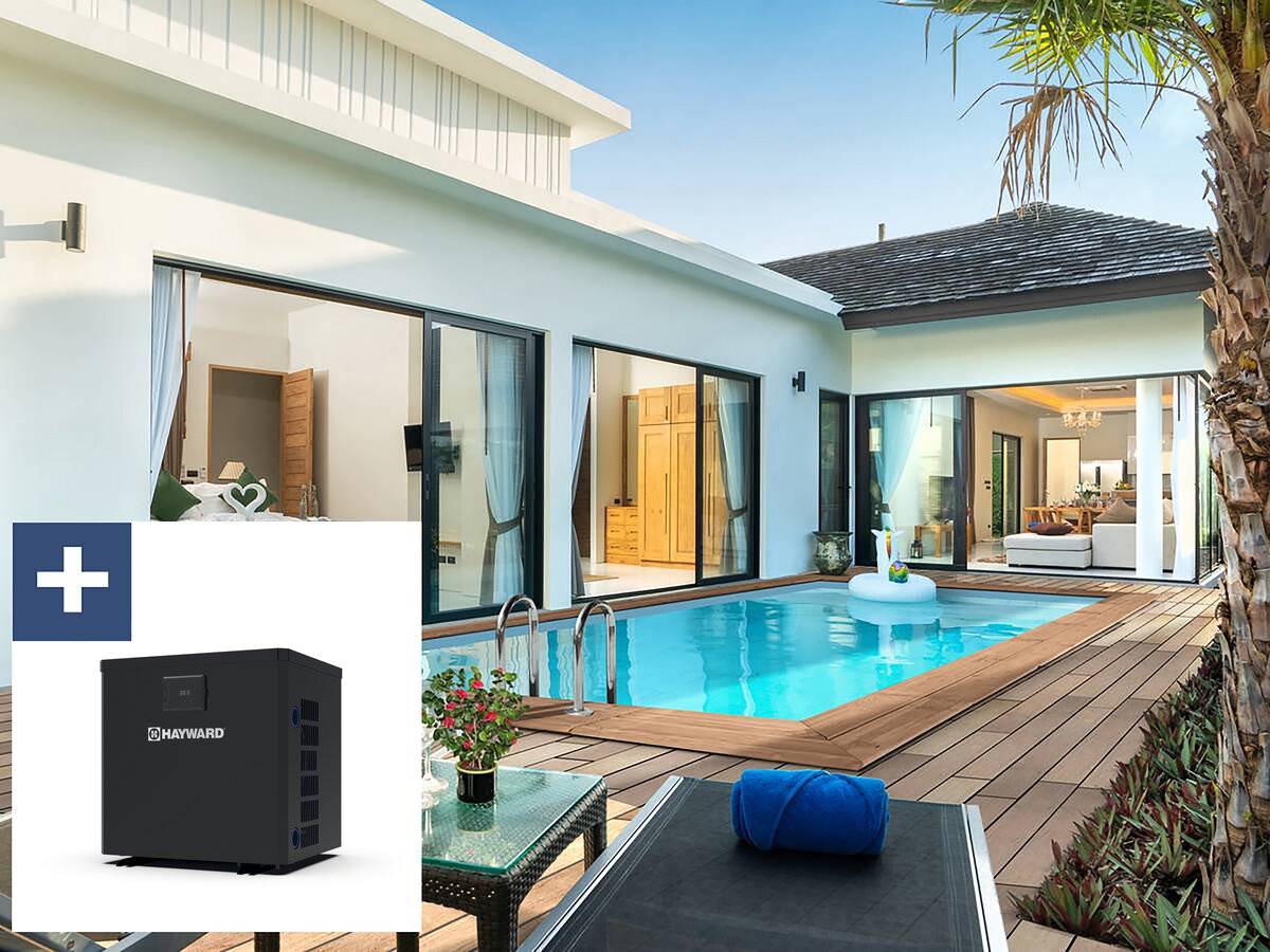 Piscine Bois Rectangle " Aruba 120 "- 5.00 X 3.00 X 1.24 M + Pompe à Chaleur  3.5 Kw/h -habitat Et Jardin - Image 1