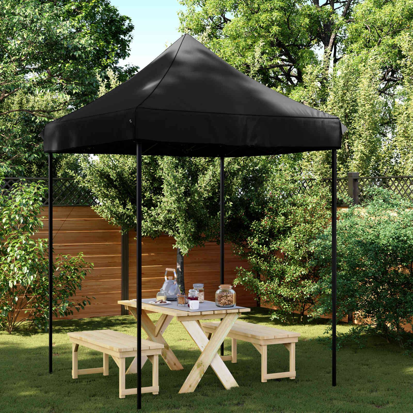 ComfortXL - Tente de réception tissu Oxford jardin pliable anti UV 200x200x306cm Noir - ComfortXL Outdoor Living - Image 1