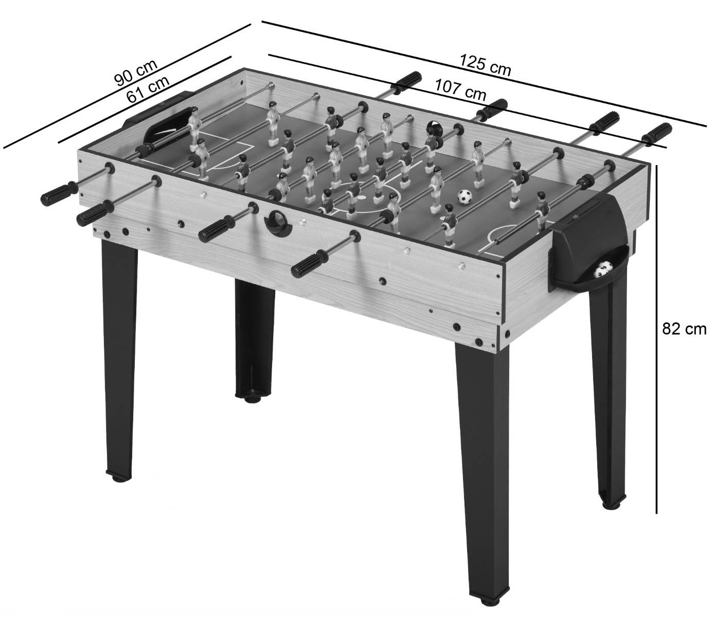 Table Multi-jeux Kangui 4 En 1 : Baby-foot, Billard, Ping-pong Et Hockey Réunis Pour Des Soirées Inoubliables