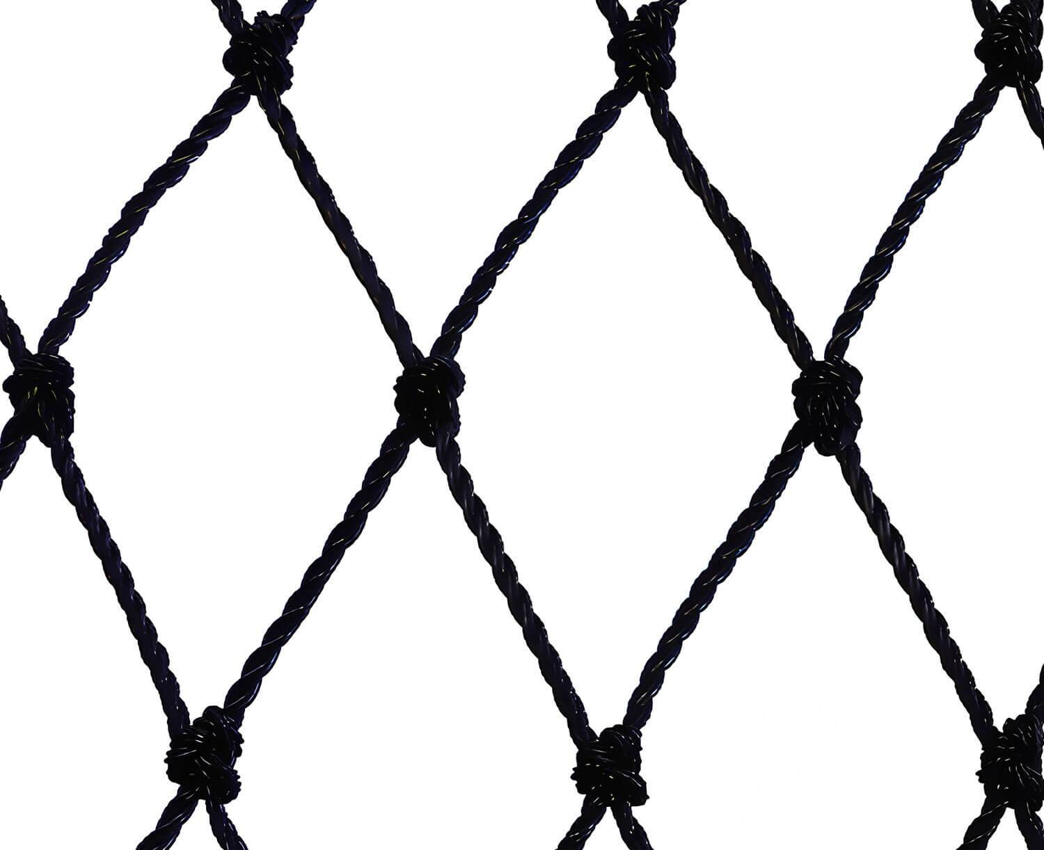 Filet de volière - Maille de 60mm Noir 12.5m x 5m 1.2 mm