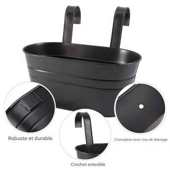 Pièces de Pots de Fleurs Suspendus en Métal - IntiMeg - Image 2