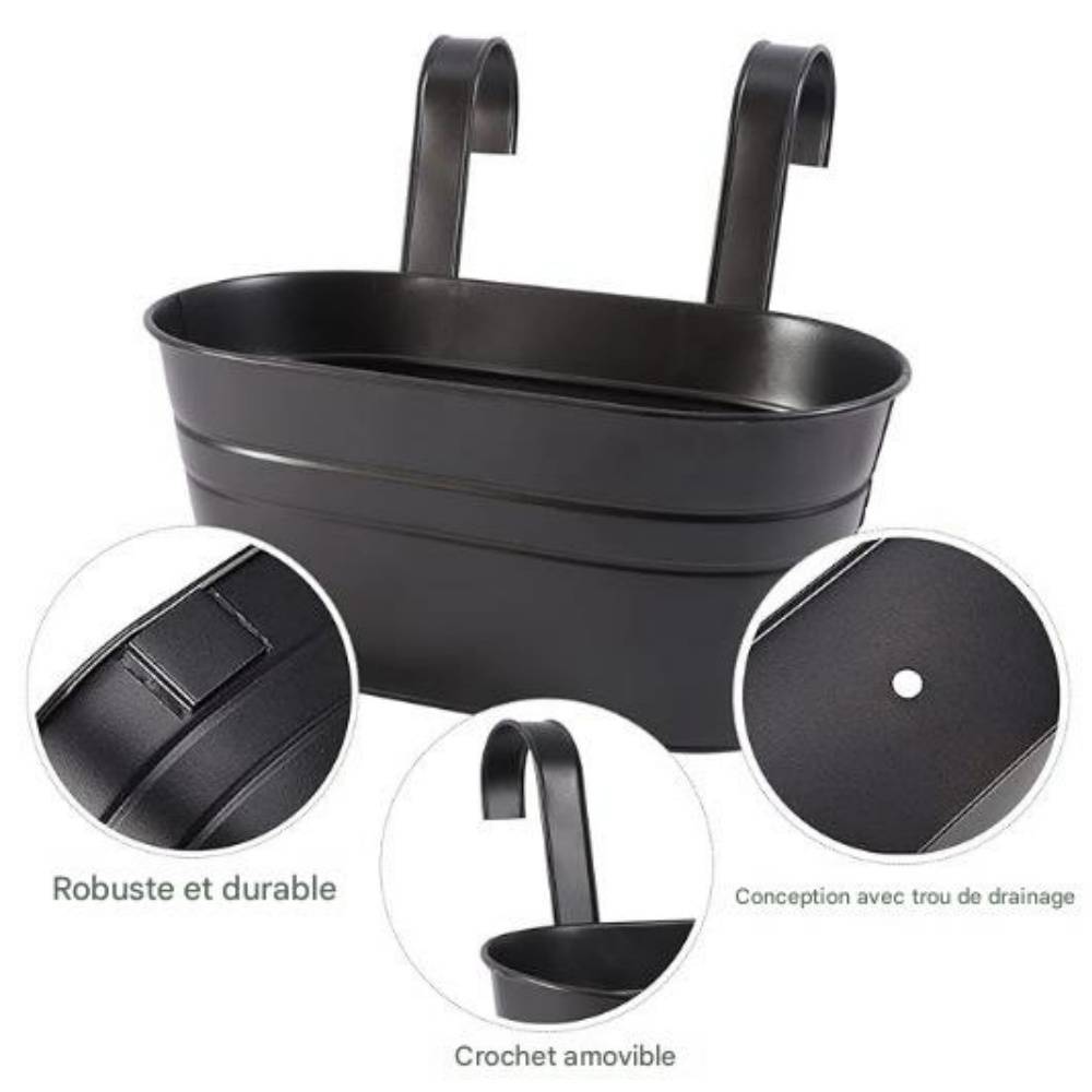 Pièces de Pots de Fleurs Suspendus en Métal - IntiMeg - Image 2
