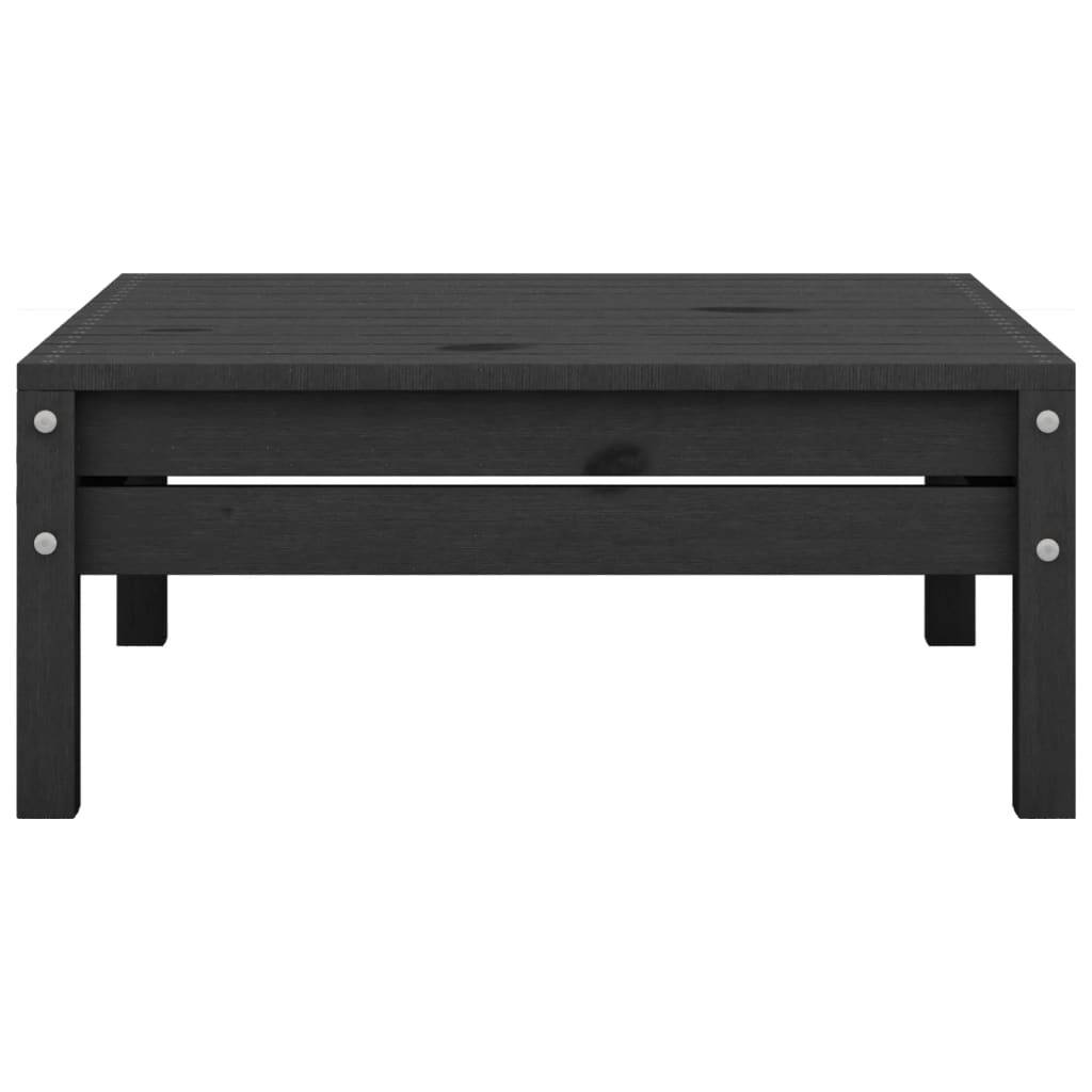 Helloshop26 - Salon de jardin meuble d'extérieur ensemble de mobilier 3 pièces bois de pin massif noir - Image 9