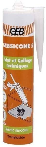 Mastic silicone d'étanchéité translucide GEBSICONE S cartouche 310ml - GEB - 890051
