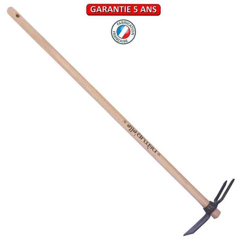 Outils Perrin - Serfouette panne & fourche forgée manche 100cm - Gris algue Outils Perrin