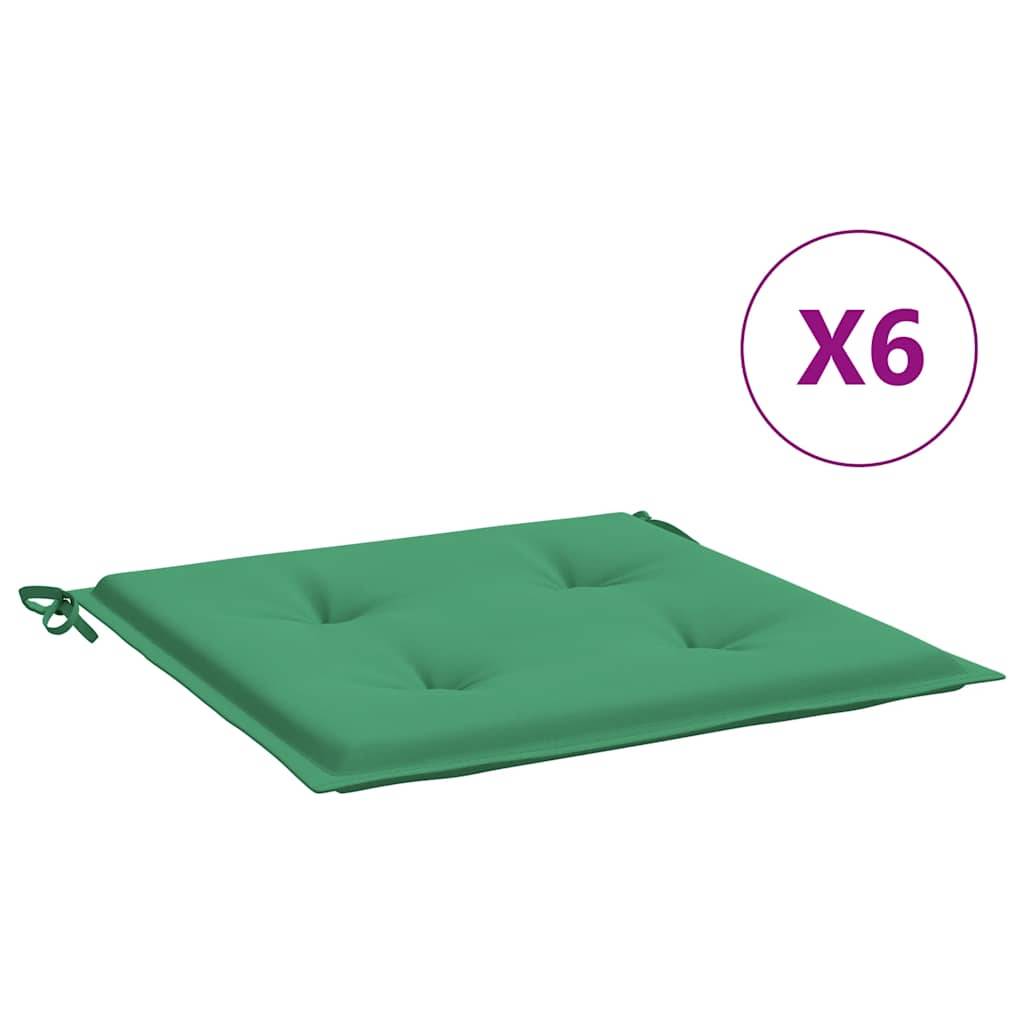 Coussins de chaise de jardin tissu oxford vert 40 x 40 x 4 cm - PANGIVO - Image 2