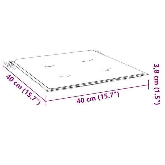 Coussins de chaise de jardin tissu oxford vert 40 x 40 x 4 cm - PANGIVO - Image 9