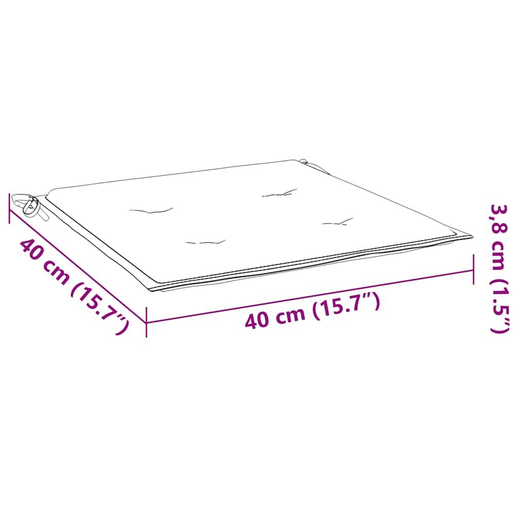 Coussins de chaise de jardin tissu oxford vert 40 x 40 x 4 cm - PANGIVO - Image 9