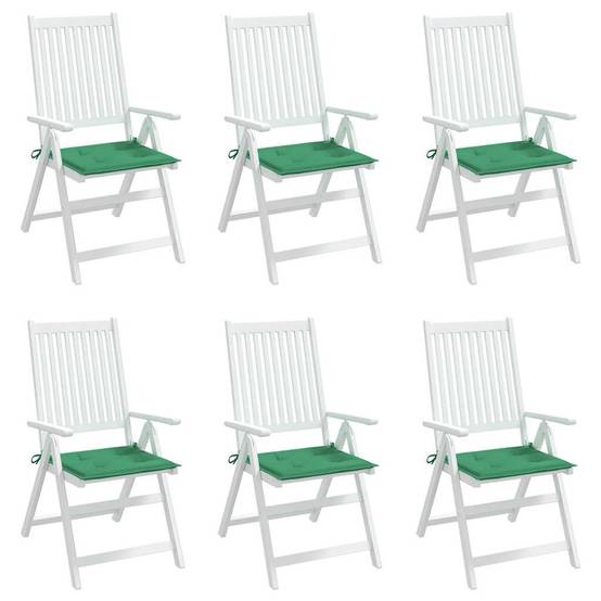 Coussins de chaise de jardin tissu oxford vert 40 x 40 x 4 cm - PANGIVO - Image 4