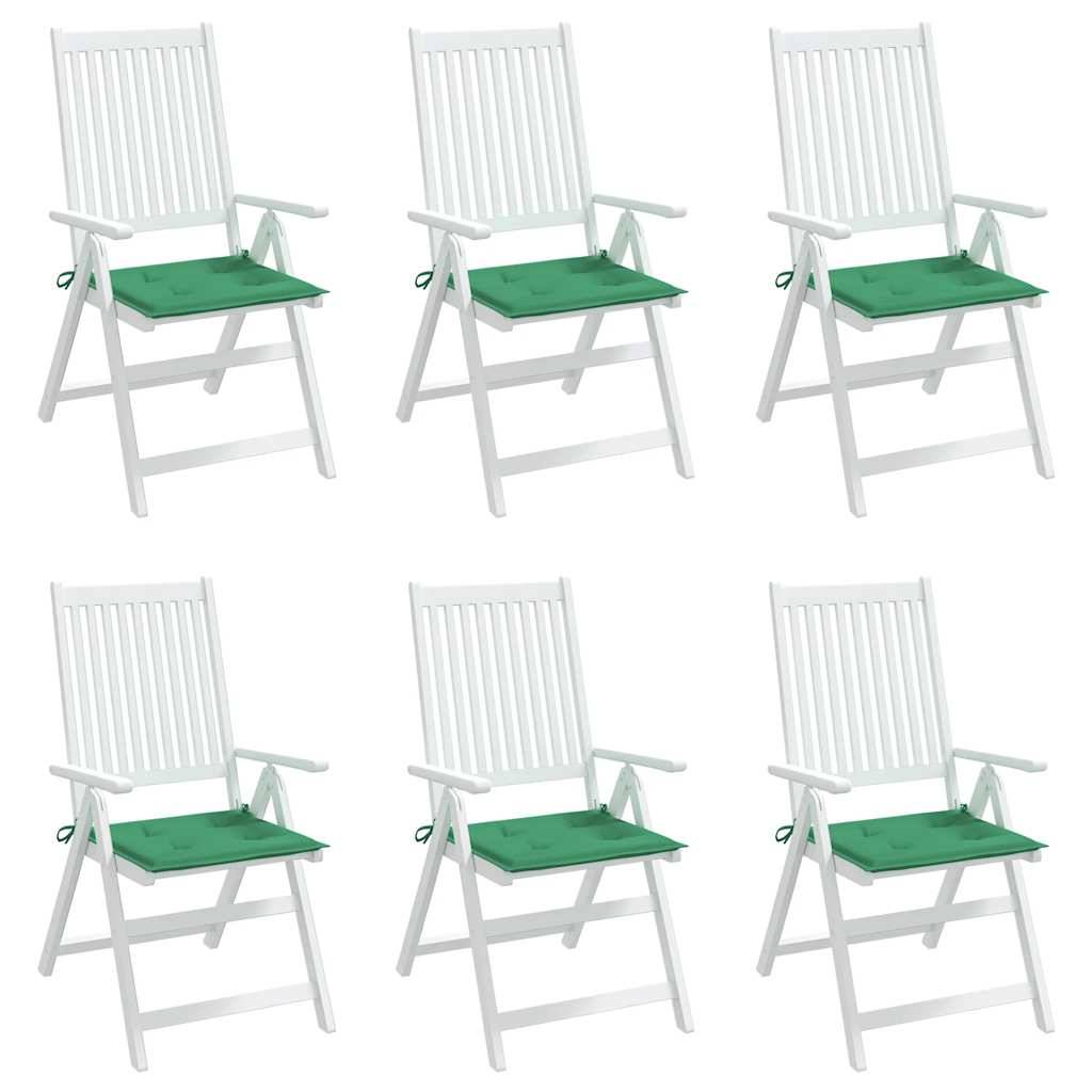 Coussins de chaise de jardin tissu oxford vert 40 x 40 x 4 cm - PANGIVO - Image 4