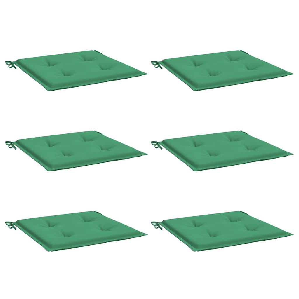 Coussins de chaise de jardin tissu oxford vert 40 x 40 x 4 cm - PANGIVO - Image 3