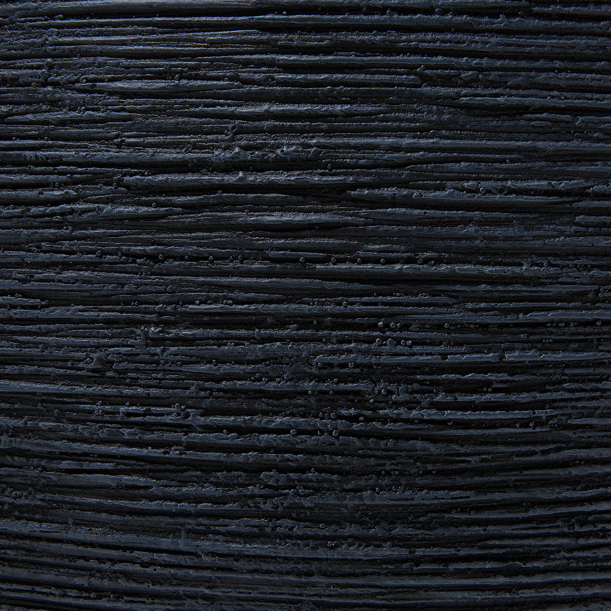 Beliani - Cache-Pot Noir en Mélange de Fibres Diamètre 38 cm Hauteur 30 cm Design Moderne Idéal pour Intérieur et Extérieur Jardinière - Image 4