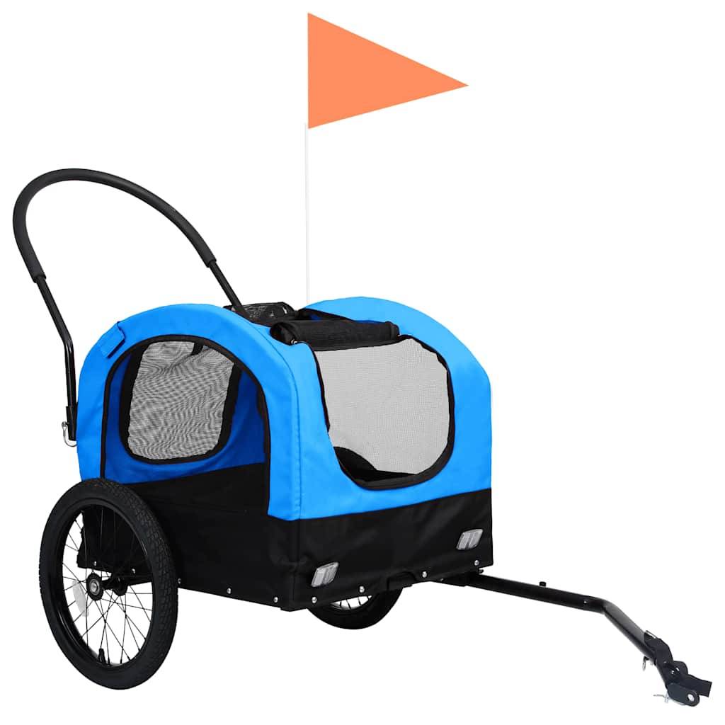 Vidaxl - Remorque de vélo pour chiens et poussette 2-en-1 bleu et noir vidaXL 92438 - Image 9