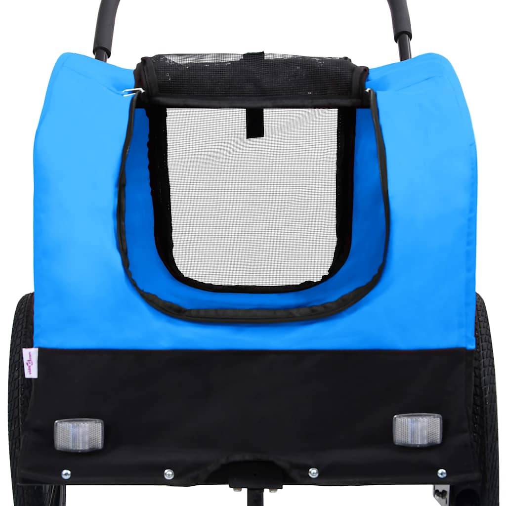 Vidaxl - Remorque de vélo pour chiens et poussette 2-en-1 bleu et noir vidaXL 92438 - Image 4