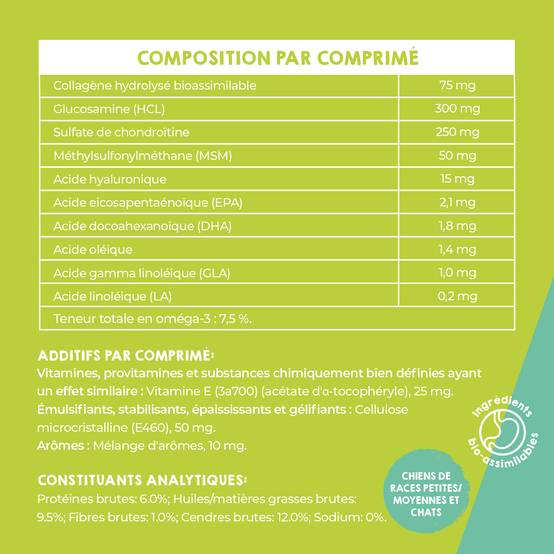 Complément Anti Arthrose pour Chat et Chien de Petite et Moyenne Taille - 120 Comprimés - MAIKAI - Image 6