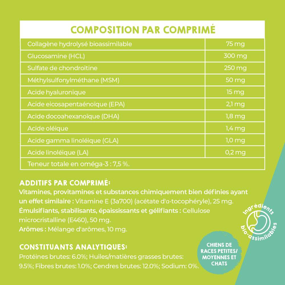 Complément Anti Arthrose pour Chat et Chien de Petite et Moyenne Taille - 120 Comprimés - MAIKAI - Image 6
