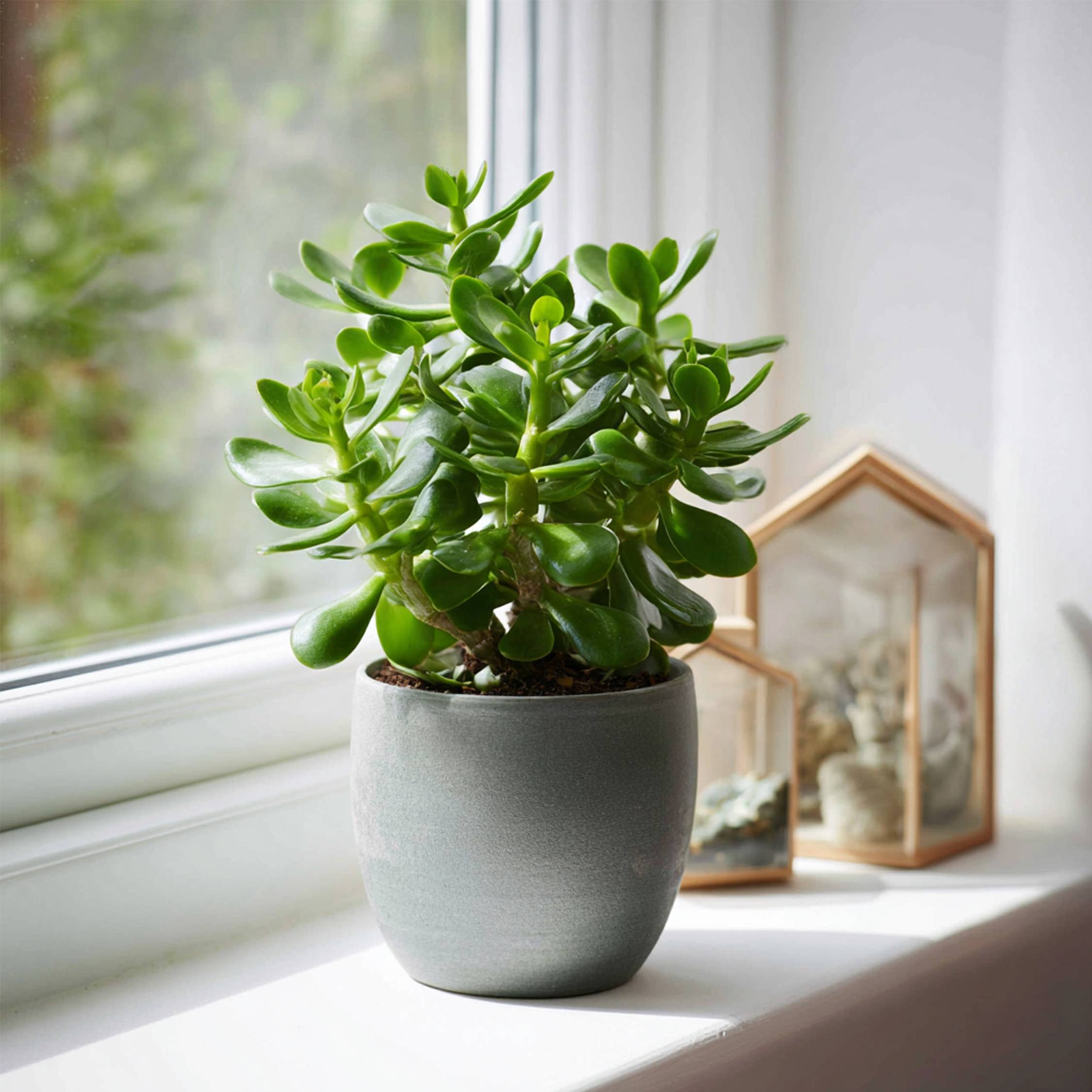 Plant In A Box - Arbre à jade - Lot 2 - Crassula ovata - Hauteur 15-25cm - Pot 12cm - Image 2