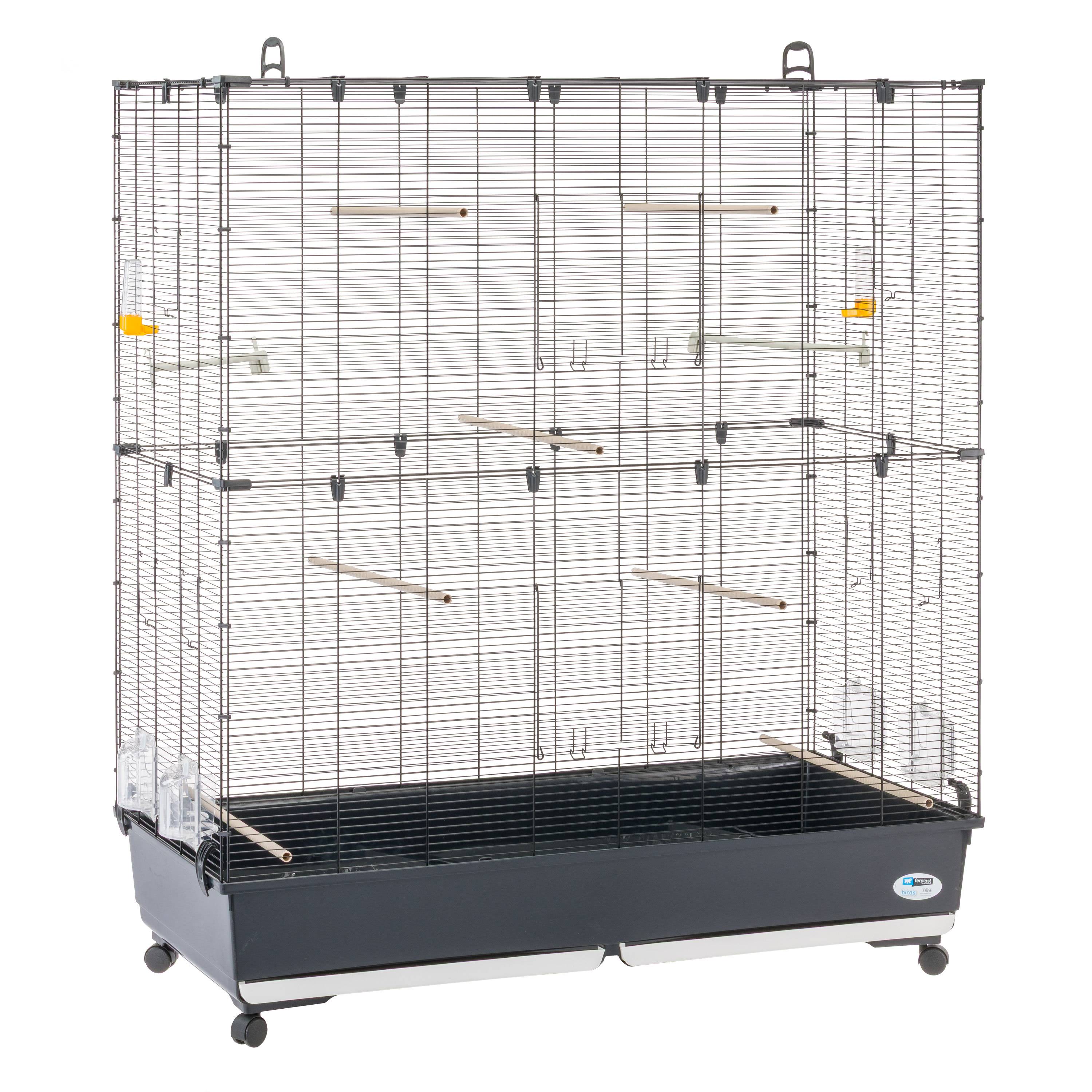 Ferplast - Ferplast Volière Cage à Oiseaux PLANETA LARGE Grande Cage pour Canaris, Pinsons, Perruches Ondulées, Inséparables, Métal, Accessoires inclus - Image 1