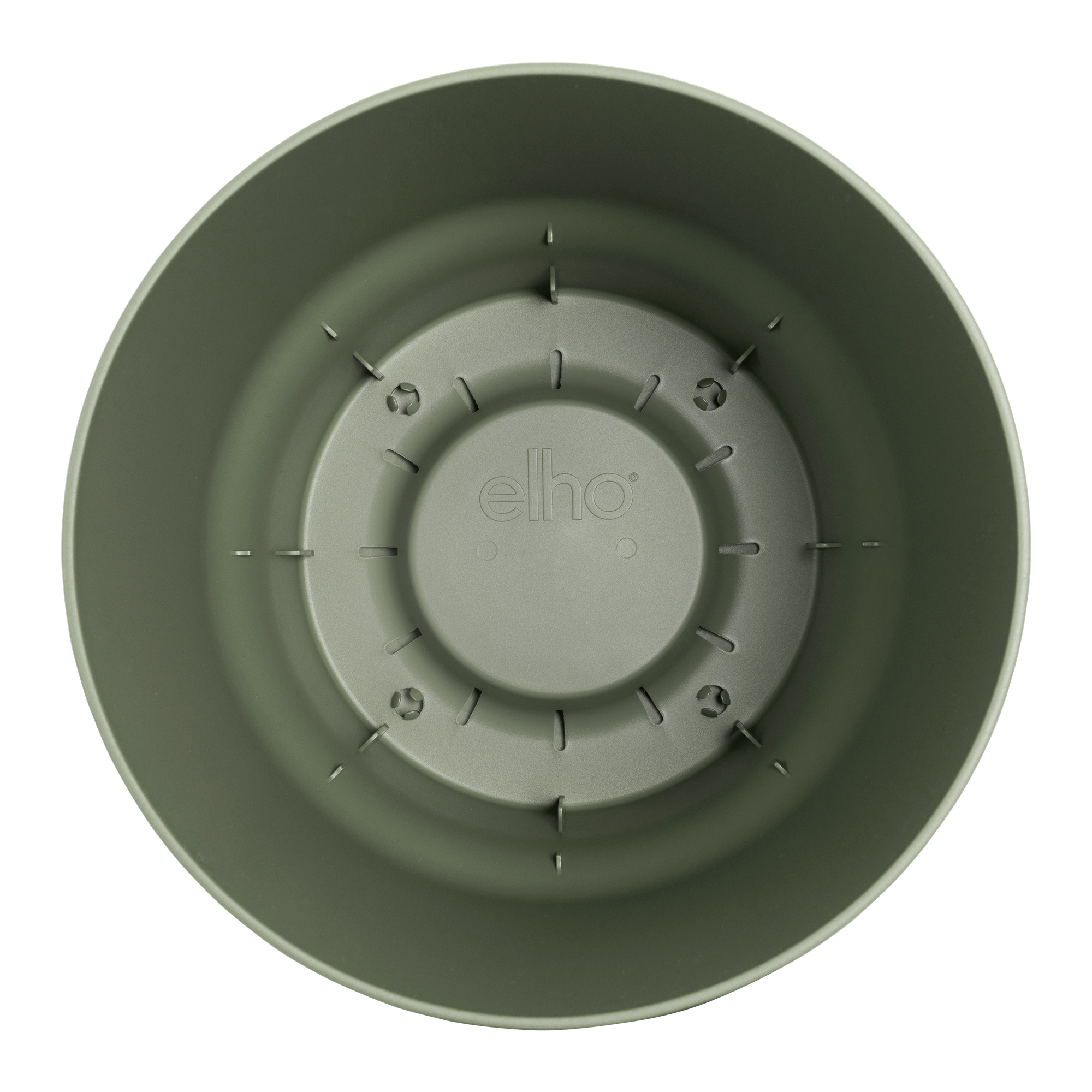Pot de fleurs elho Greenville rond vert - D.14cm x H.13cm - Image 2
