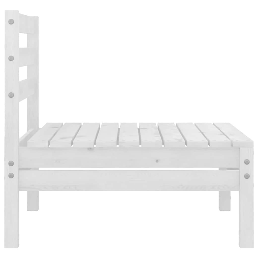Vidaxl - Salon de jardin 4 pcs-Mobilier de jardin-Meuble de jardin Blanc Bois de pin massif 247359 - Image 5