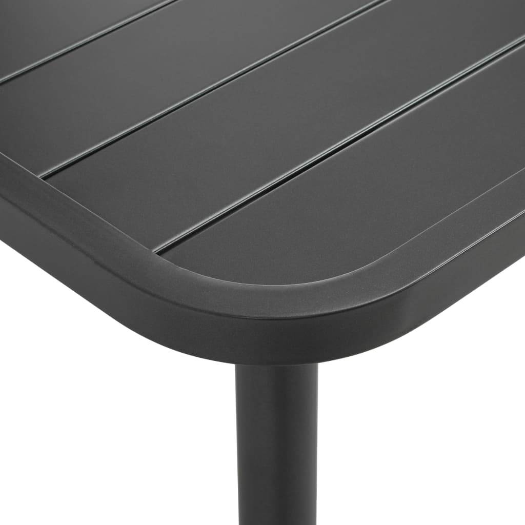 PANGIVO - Table de jardin acier gris foncé 150 x 90 x 72 cm - PANGIVO - Image 3