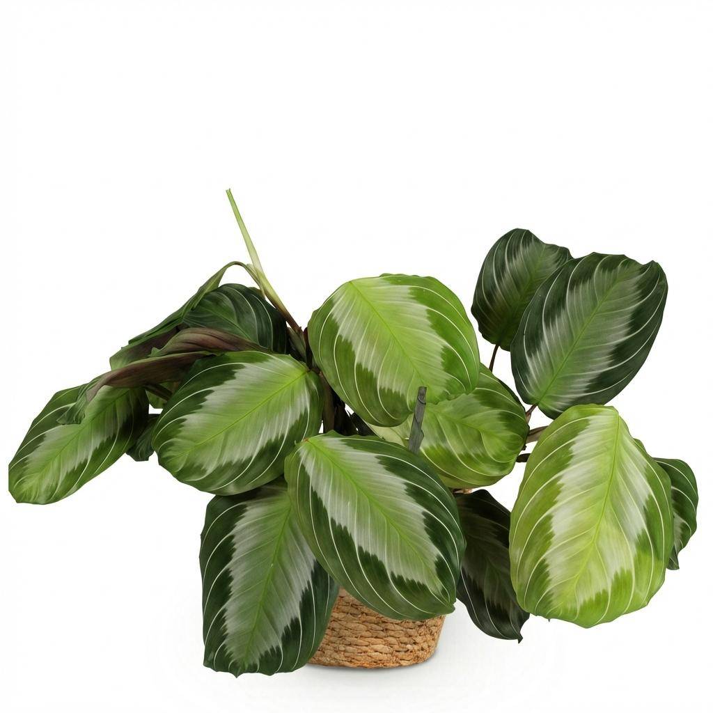 Maranta Fascinator Silverband - Pet-friendly - Pot de 12cm - Hauteur 25-35cm - 1 plante - Panier - Plantes d'intérieur - Image 2