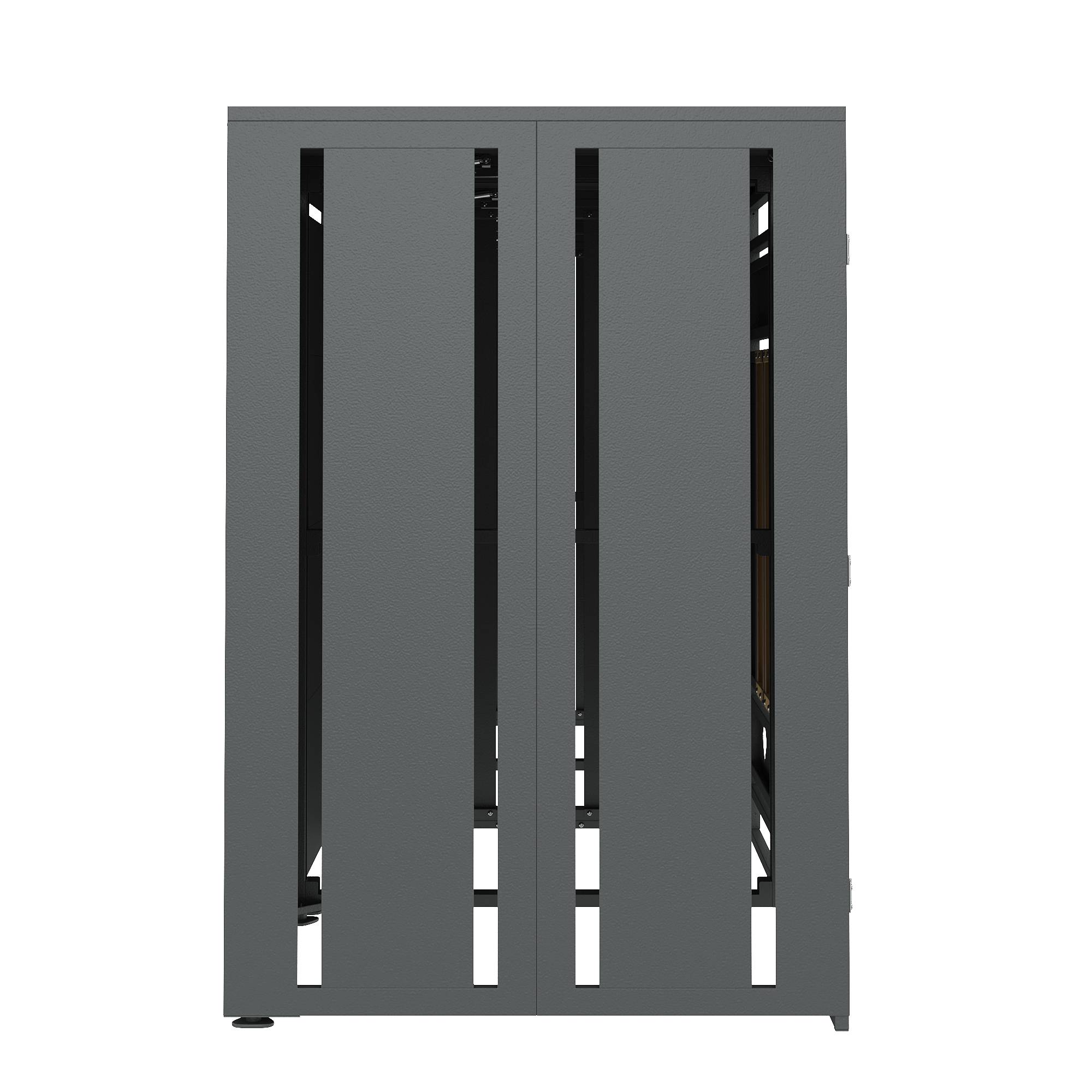 Cache-poubelle 4 bacs acier galvanisé extérieur couvercle hydraulique verrouillable gris bois - ComfortXL Outdoor Living - Image 7