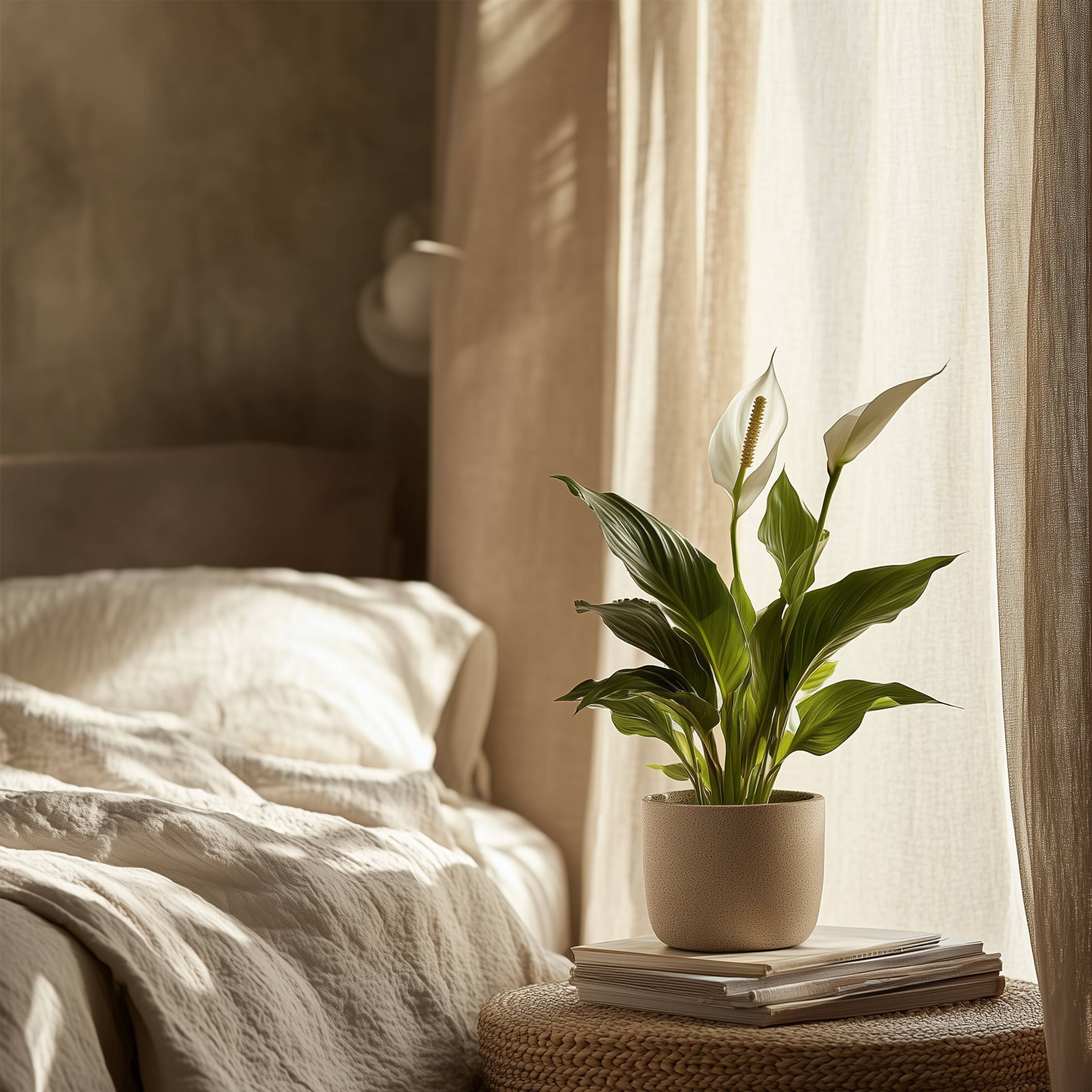 Plant In A Box - Fleur de lune - Set de 2 - Spathiphyllum 'Lima' - Hauteur 60-75cm - ⌀17cm - Image 3